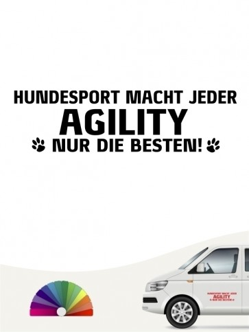 Hunde-Autoaufkleber Agility nur die Besten von Anfalas.de