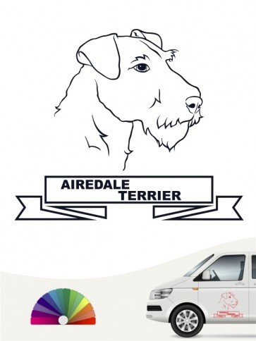 Hunde-Autoaufkleber Airedale Terrier 16 von Anfalas.de