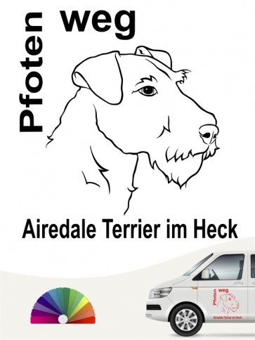 Airedale Terrier Pfoten weg Aufkleber anfalas.de