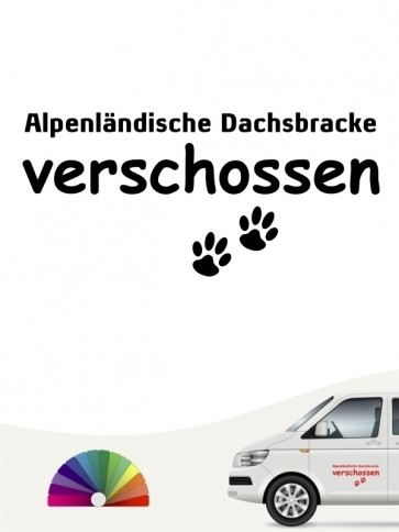 Hunde-Autoaufkleber Alpenländische Dachsbracke verschossen von Anfalas.de