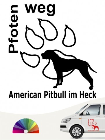 American Pitbull Pfoten weg Aufkleber von anfalas.de