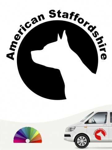 American Staffordshire Hundeaufkleber von anfalas.de