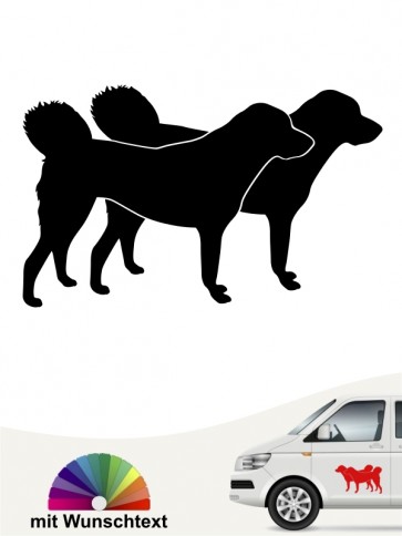 Anatolischer Hirtenhund doppel Silhouette mit Namen anfalas.de
