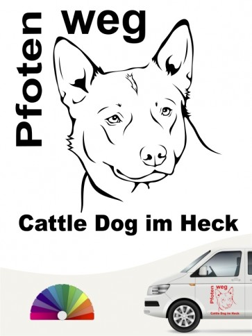 Pfoten weg Cattle Dog Aufkleber anfalas.de