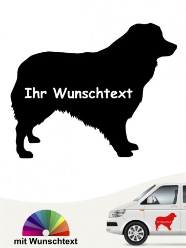 Australian Shepherd mit Wunschtext anfalas.de