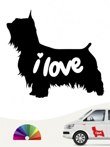 Australian Silky Terrier i love Aufkleber anfalas.de