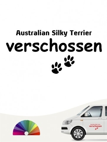 Hunde-Autoaufkleber Australian Silky Terrier verschossen von Anfalas.de