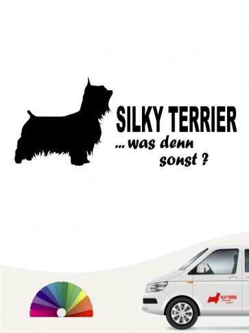 Silky Terrier was denn sonst Autoaufkleber anfalas.de