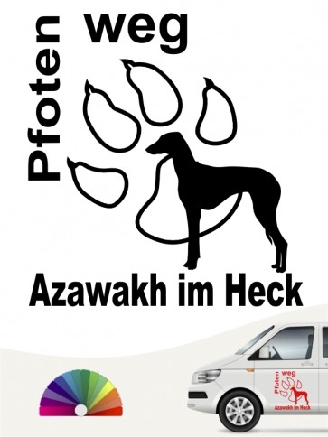 Azawakh Pfoten weg Hundeaufkleber anfalas.de