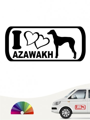 Azawakh I Love Hundeaufkleber anfalas.de