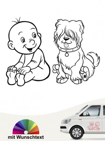 Hunde-Autoaufkleber Kind & Hund 24 von Anfalas.de