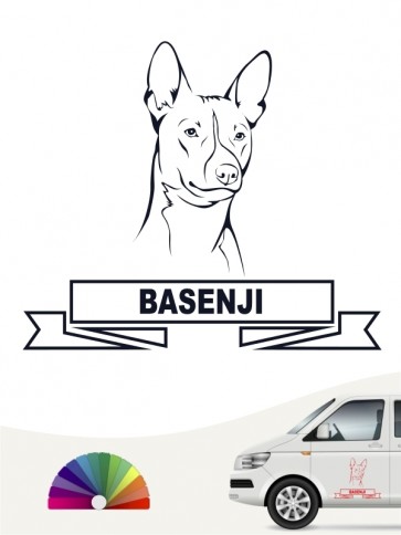 Hunde-Autoaufkleber Basenji 15 von Anfalas.de