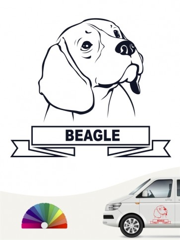 Hunde-Autoaufkleber Beagle 15 von Anfalas.de