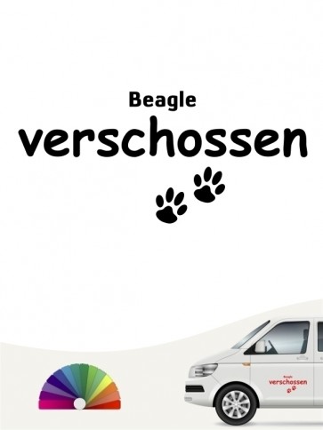 Hunde-Autoaufkleber Beagle verschossen von Anfalas.de