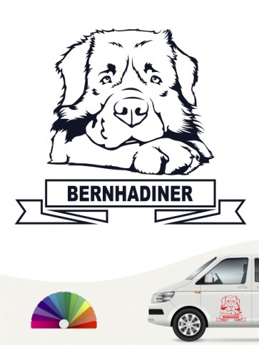 Hunde-Autoaufkleber Bernhardiner von Anfalas.de