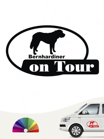 Bernhardiner on Tour Autoaufkleber anfalas.de
