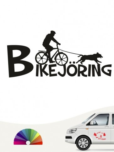 Bikejöring Team Heckscheibenaufkleber mit Wunschtext von anfalas.de