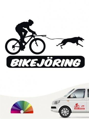 Bikejöring Sticker fürs Auto von anfalas.de