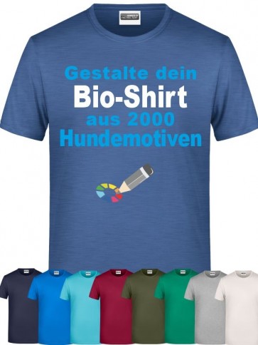 Herren Bio Shirt mit Hundemotiv und Wunschtext von anfalas.de