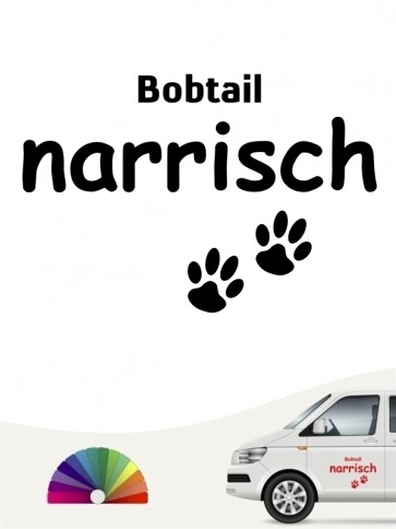 Hunde-Autoaufkleber Bobtail narrisch von Anfalas.de