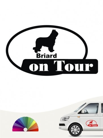Briard on Tour Autoaufkleber anfalas.de