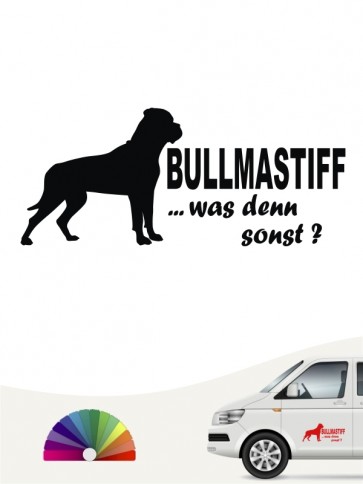 Bullmastiff was denn sonst Autoaufkleber anfalas.de