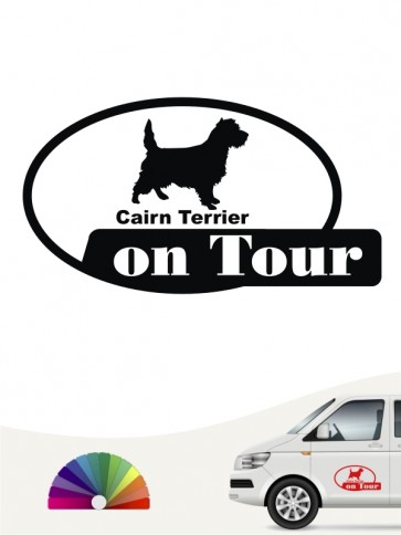 Cairn Terrier on Tour Heckscheibenaufkleber anfalas.de