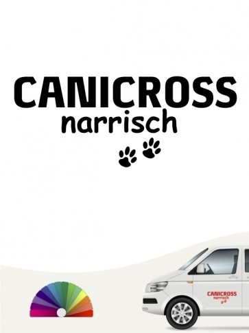 Hunde-Autoaufkleber Canicross narrisch von Anfalas.de