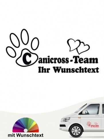 Canicross Sticker mit Wunschtext von anfalas.de
