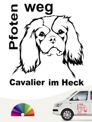 Cavalier Pfoten weg Autosticker anfalas.de