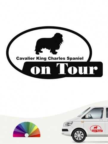 Cavalier on Tour Hundeaufkleber anfalas.de