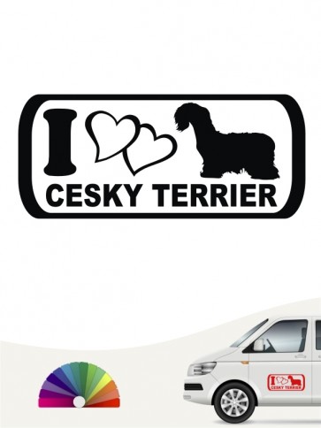 I Love Cesky Terrier Hundeaufkleber anfalas.de