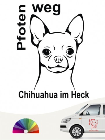 Chihuahua im Heck Autoaufkleber anfalas.de