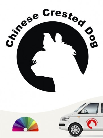 Chinesischer Schopfhund Aufkleber von anfalas.de