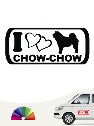 I Love Chow-Chow Autoaufkleber anfalas.de
