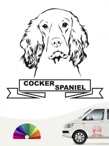 Hunde-Autoaufkleber Cocker Spaniel 15 von Anfalas.de