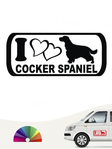 I Love Cocker Spaniel Autosticker anfalas.de