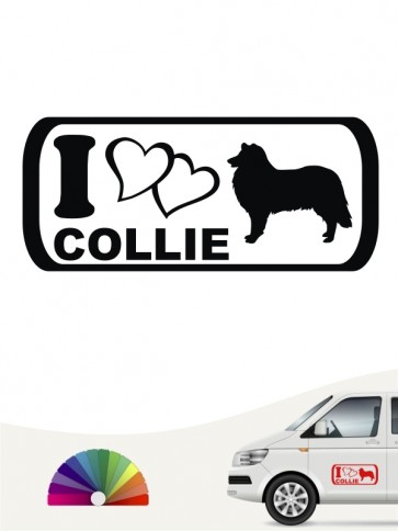 I Love Collie Hundeaufkleber anfalas.de