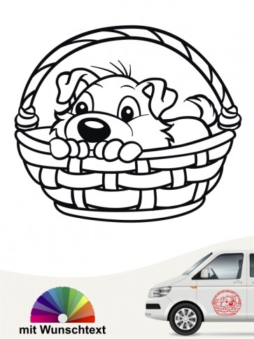 Comic Hunde Autoaufkleber von anfalas.de