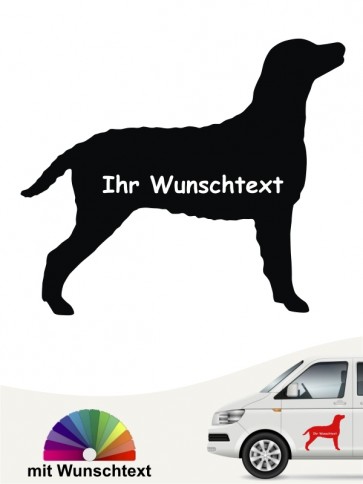 Curly Coated Retriever Silhouette mit Wunschname anfalas.de
