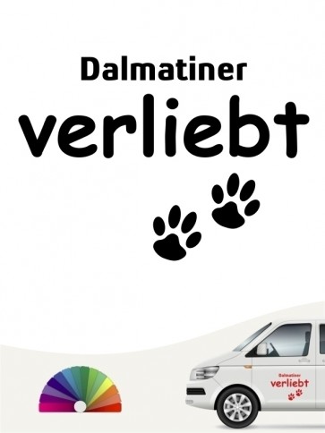 Hunde-Autoaufkleber Dalmatiner verliebt von Anfalas.de