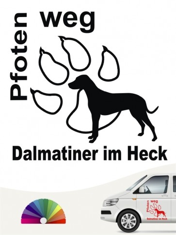 Dalmatiner im Heck Autoaufkleber anfalas.de