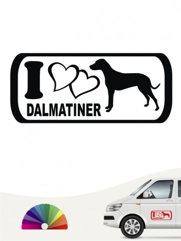 I Love Dalmatiner Heckscheibenaufkleber anfalas.de