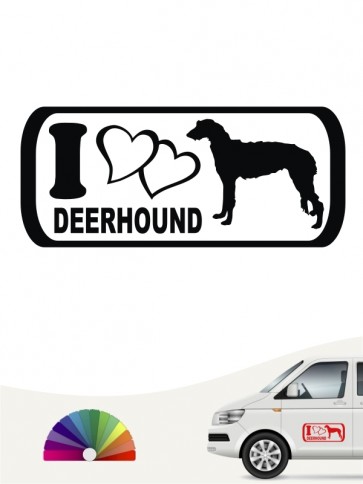 I Love Deerhound Autosticker anfalas.de