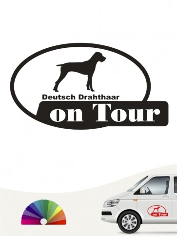 Hunde-Autoaufkleber Deutsch Drahthaar 9a von Anfalas.de