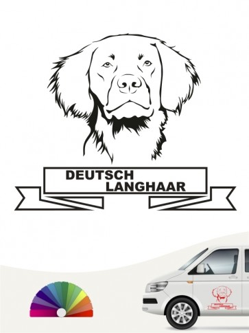 Hunde-Autoaufkleber Deutsch Langhaar 15 von Anfalas.de
