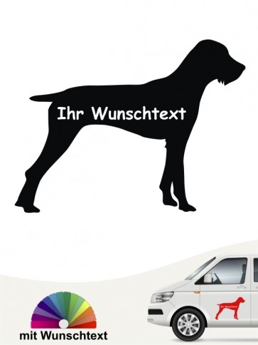Deutsch Stichelhaar Silhouette mit Wunschtext anfalas.de