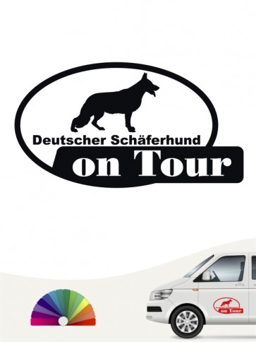 Deutscher Schäferhund on Tour Hundeaufkleber anfalas.de