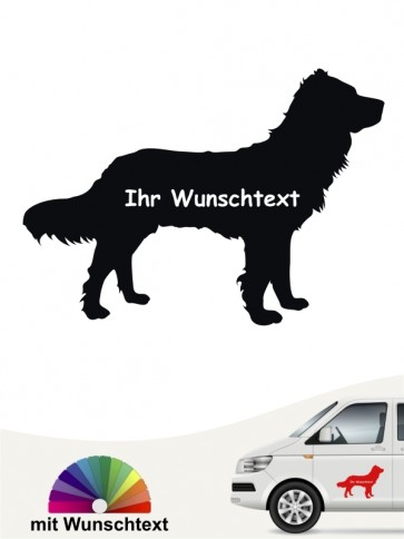 Wachtelhund Silhouette mit Wunschname anfalas.de