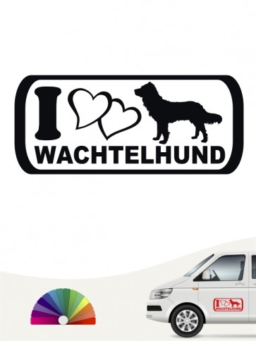 I Love Wachtelhund Heckscheibensticker anfalas.de